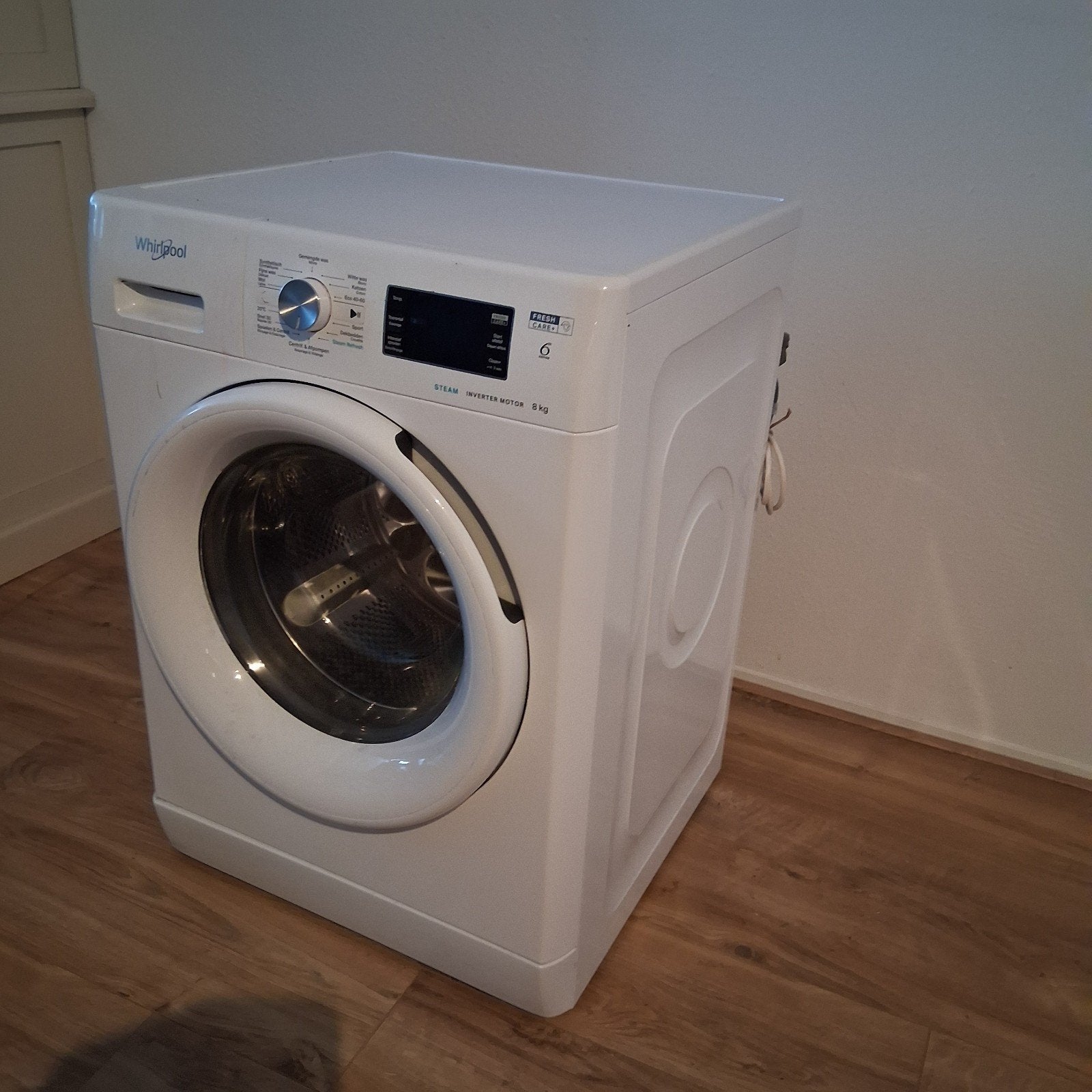 Whirlpool wasmachine 8kg - Voorlader, Ophalen, 1200 tot 1600 toeren, 8 tot 10 kg, Zo goed als nieuw