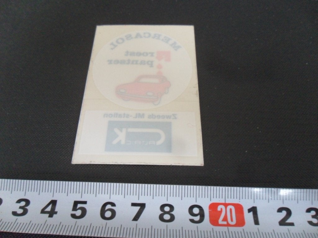 sticker raamsticker MERCASOL auto roest pantser caltrick, Ophalen of Verzenden, Zo goed als nieuw