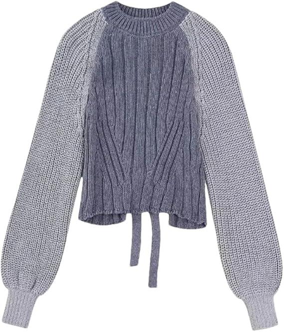 Zara grijze trui open rug strik sluiting dames M gebreid wol, Ophalen of Verzenden, Nieuw, Maat 38/40 (M), Grijs