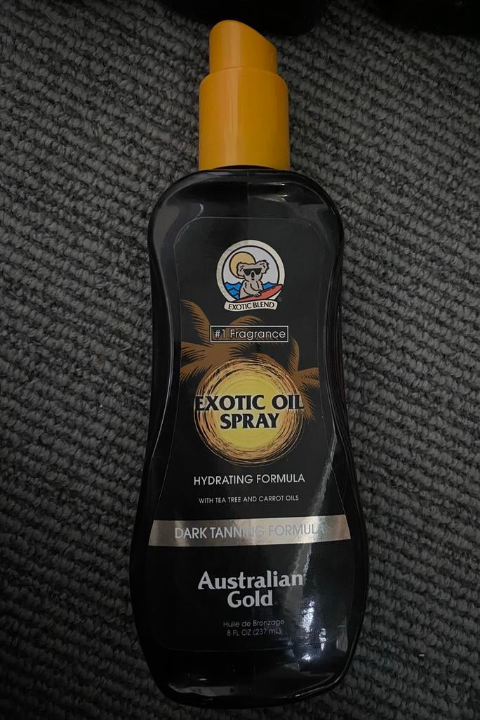 Nieuwe Australian gold zonnebank creme exotic oil spray, Ophalen of Verzenden, Nieuw, Zonnebrand of After Sun