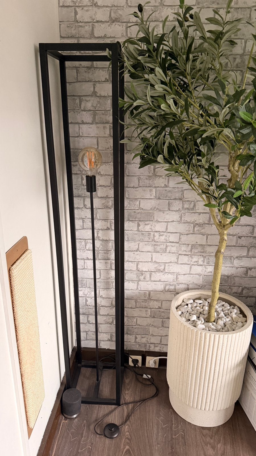 Vloerlamp zwart industrieel, Huis en Inrichting, Ophalen, Zo goed als nieuw, 150 tot 200 cm
