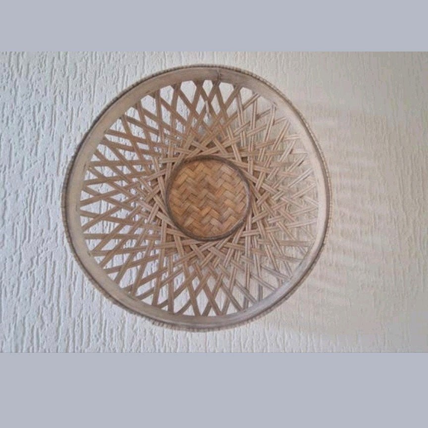 Rieten wanddecoratie bali style, Huis en Inrichting, Woonaccessoires | Wanddecoraties, Ophalen, Zo goed als nieuw