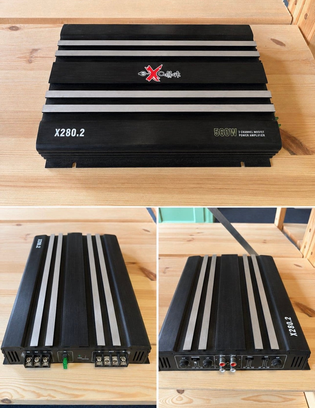 Versterker: Caliber X280.2 Car Amplifier MET KABELS!!!, Auto diversen, Ophalen, Zo goed als nieuw