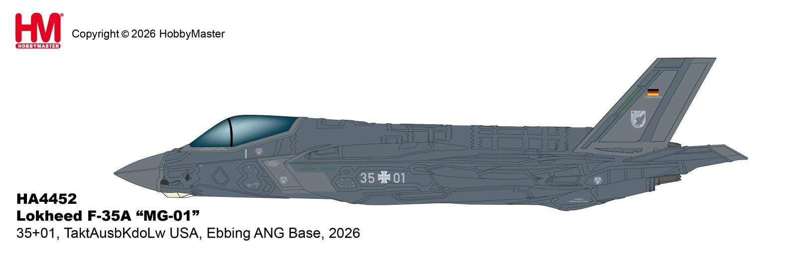 Hobby Master HA4452 | Lockheed Martin F-35A Lightning II, Schaalmodel, Nieuw, Ophalen of Verzenden, Pilot Station