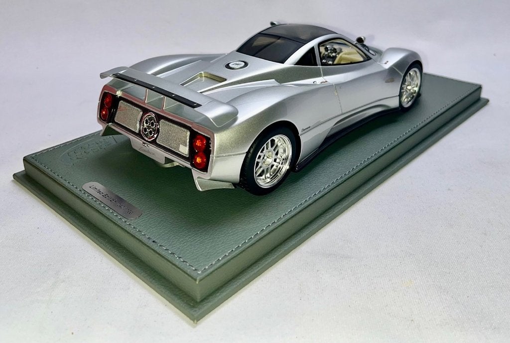 Pagani Zonda C12 Zilver P18170A 1:18 van BBR PRE-ORDER, Ophalen of Verzenden, Nieuw, Auto, Overige merken