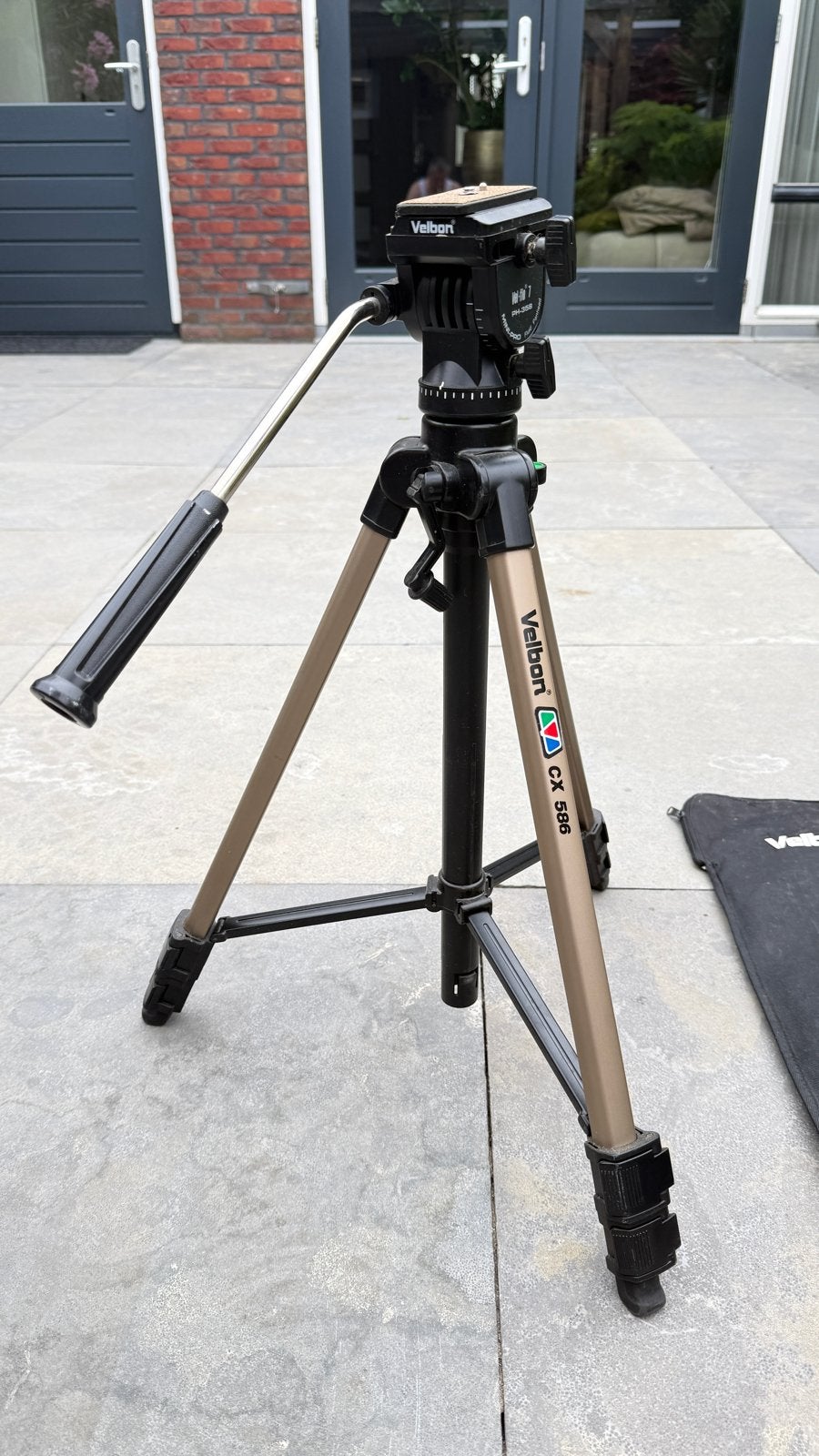 Velbon CX 586 Panorama Statief + PH-358 Fluid Panhead, Audio, Tv en Foto, Fotografie | Statieven en Balhoofden, Gebruikt, Velbon