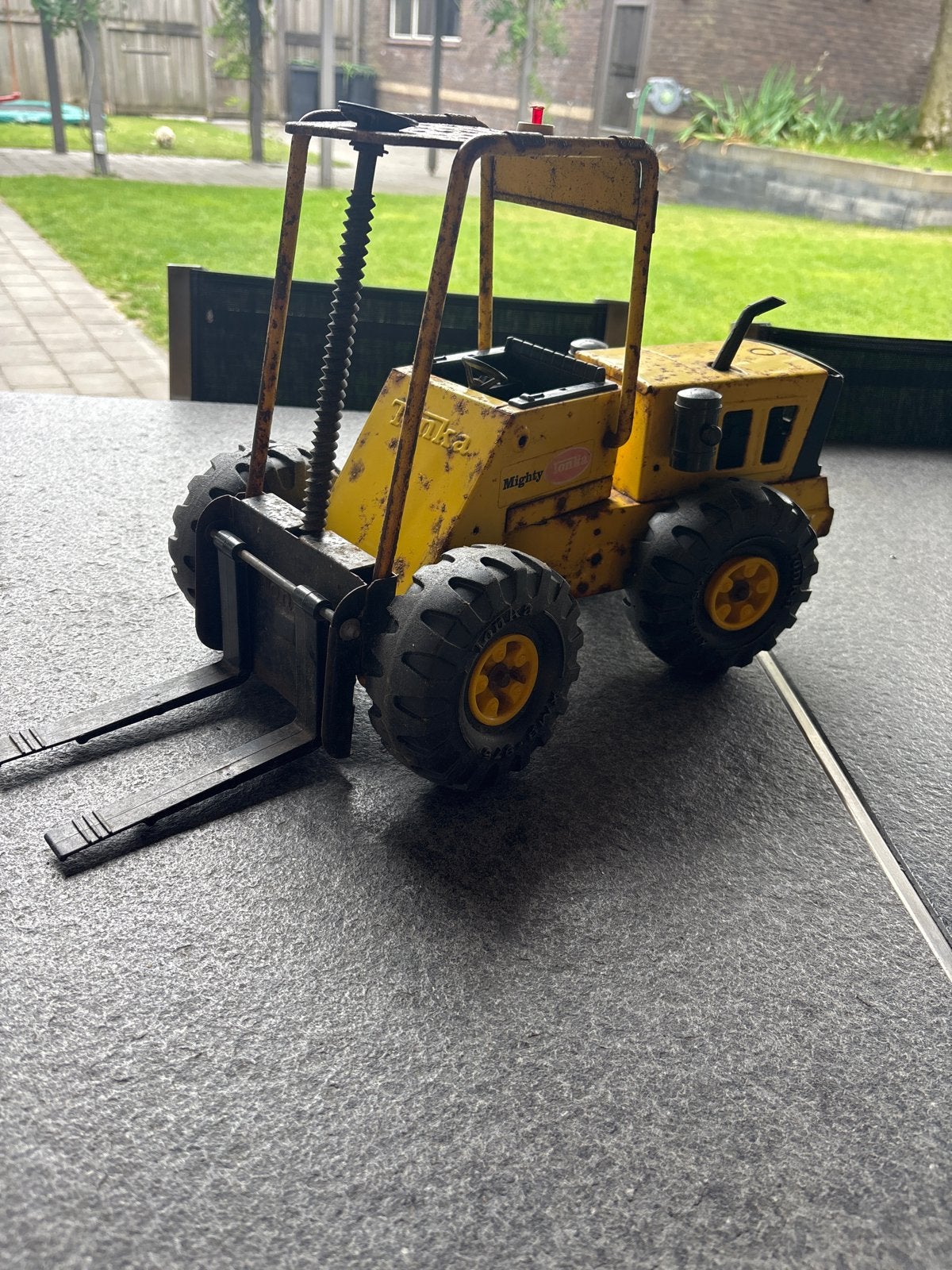 Tonka Heftruck - Vintage Speelgoed met Karakter, Ophalen of Verzenden, Gebruikt