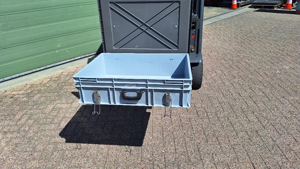 verhuisboxen magazijnbakken met deksel 60x80 cm, Ophalen, Gebruikt, Kunststof, Grijs