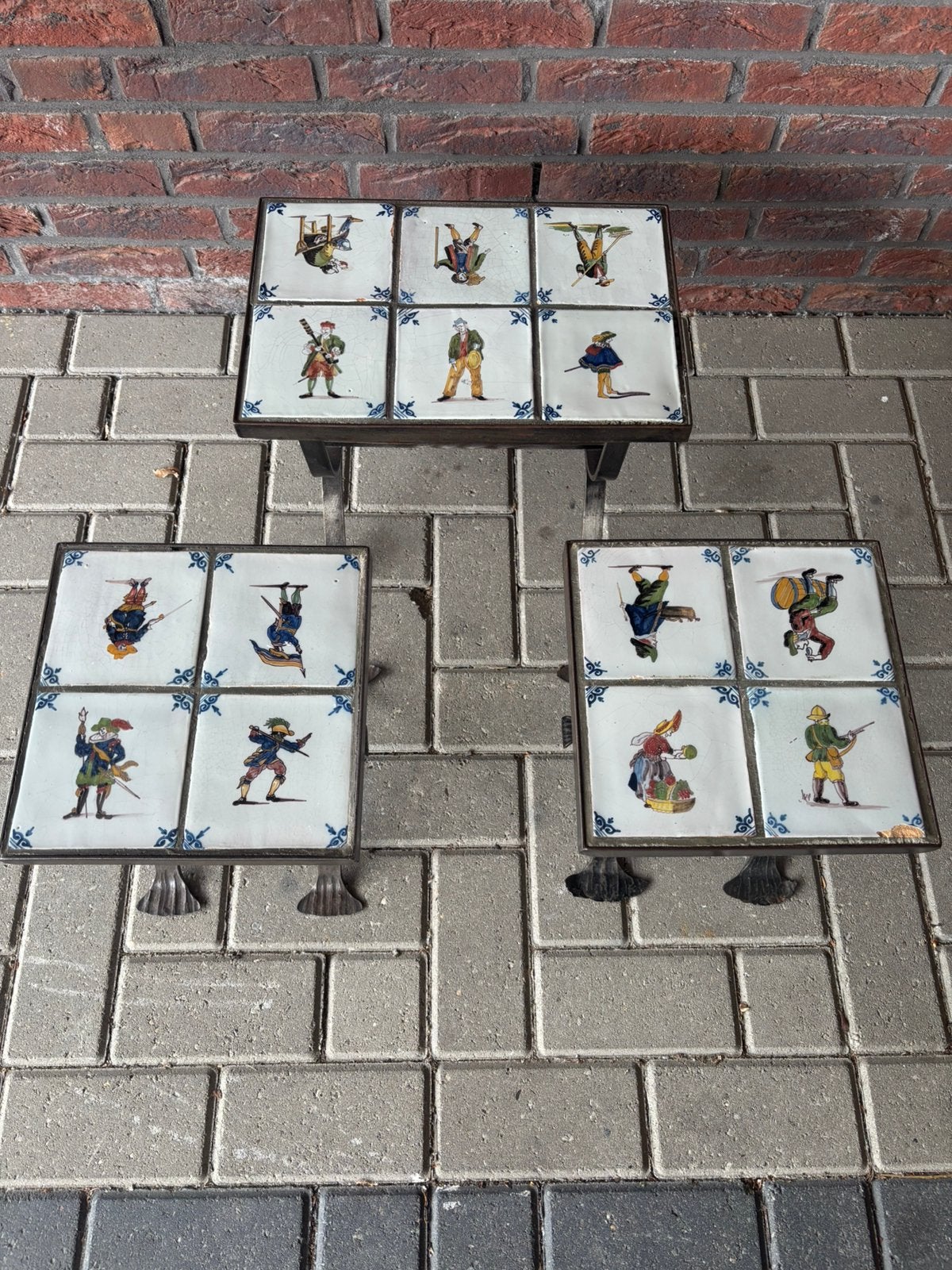 Set van 3 gietijzeren bijzettafeltjes, Ophalen