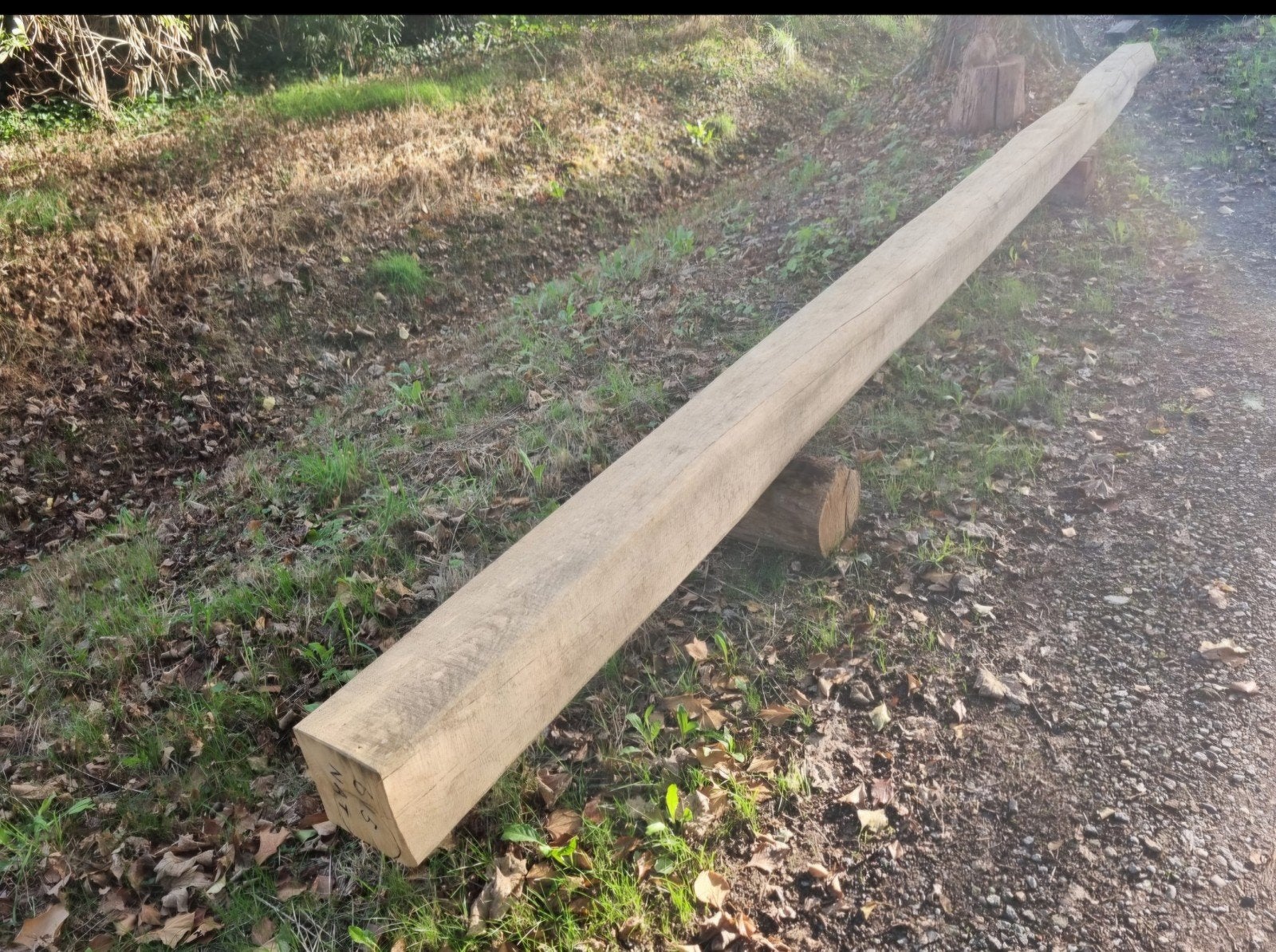nostalgische eiken balk, Eiken, Ophalen of Verzenden, Plank, 50 mm of meer