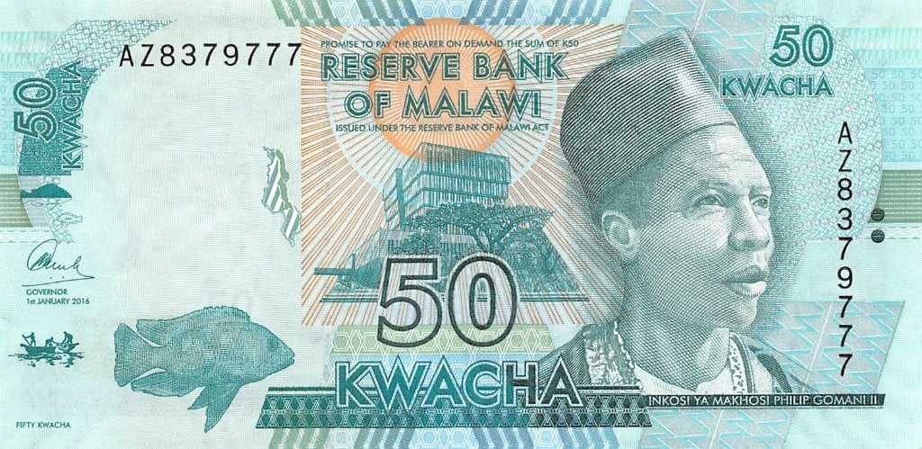 Malawi 50 Kwacha 2016 Unc pn 64c, Ophalen of Verzenden, Overige landen, Los biljet