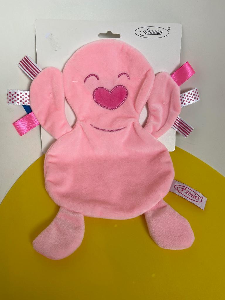 K1410 funnies doekje zeehond roze, Kinderen en Baby's, Speelgoed | Knuffels en Pluche, Nieuw, Overige typen, Ophalen of Verzenden