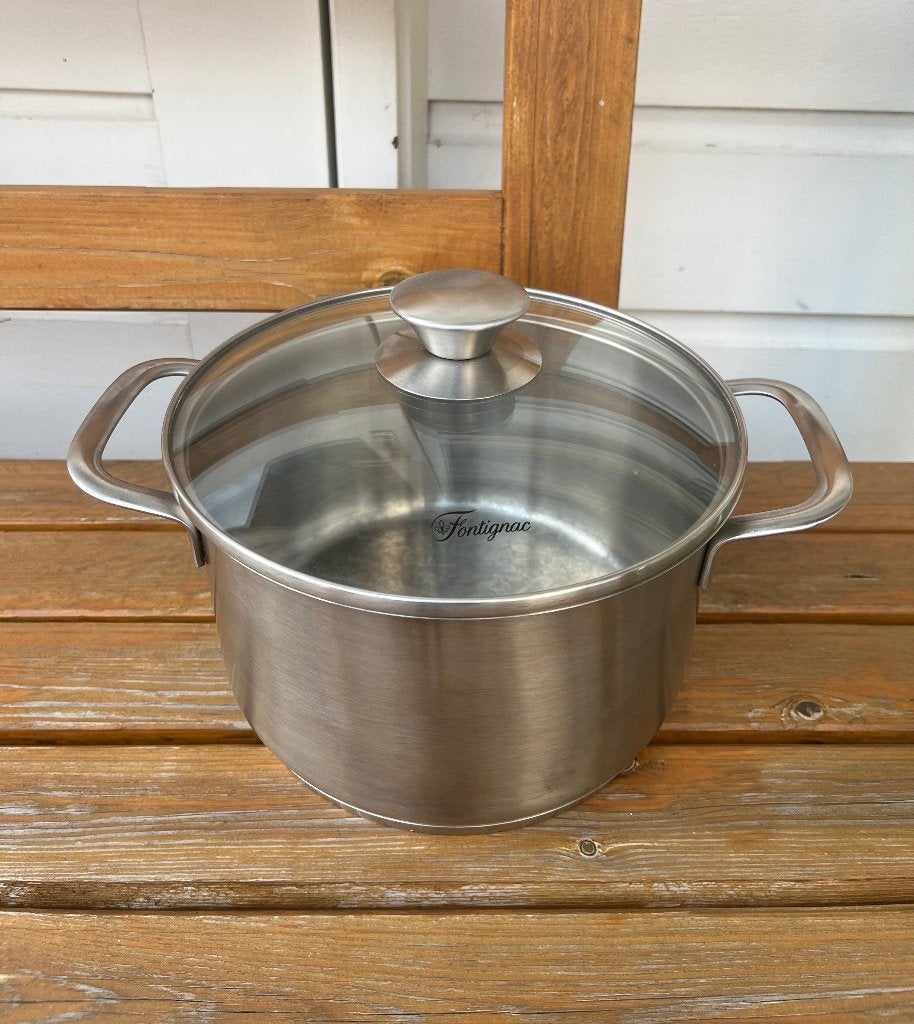 Fontignac kookpan | pan met glazen deksel | Ø 21,5 cm, Ophalen of Verzenden, Rvs
