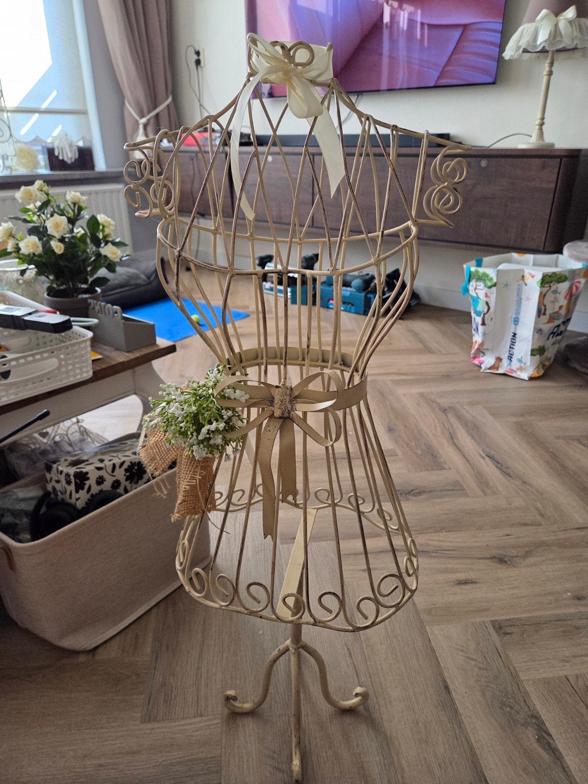 Mooie brocante draadbuste, Ophalen of Verzenden