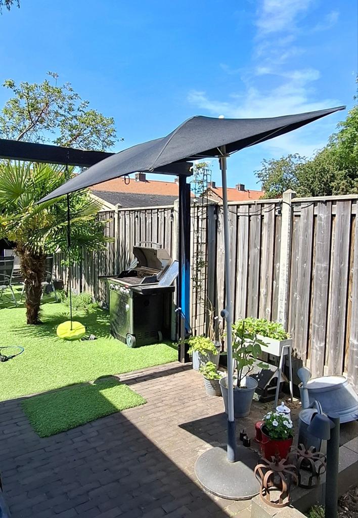 Balkonparasol Ikea donkergrijs/antraciet, Tuin en Terras, Ophalen, Parasolvoet
