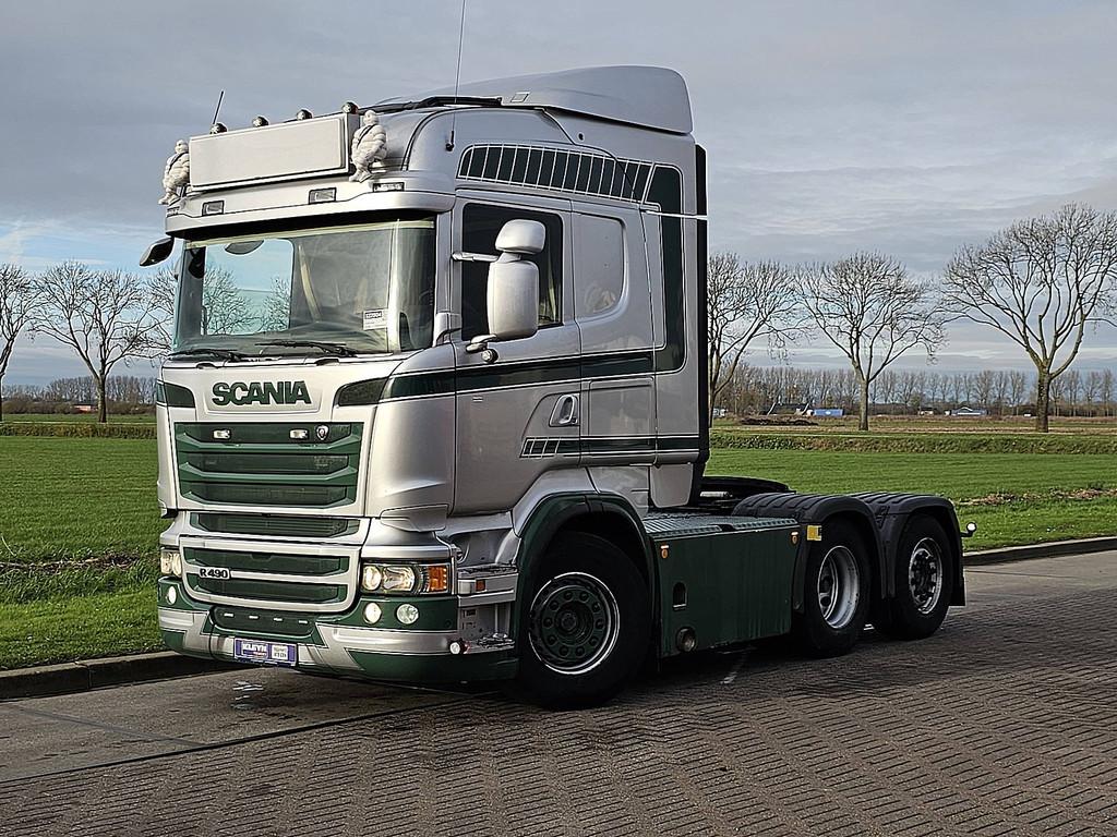 SCANIA R490 hl 6x2 mna, Auto's, Vrachtwagens, Automaat, Euro 6, Stoelverwarming, Leder