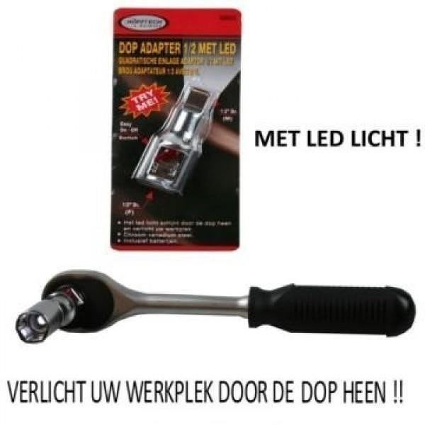 Dop adapter met ledlicht verlicht uw werkplek door de dop he, Ophalen of Verzenden, Nieuw