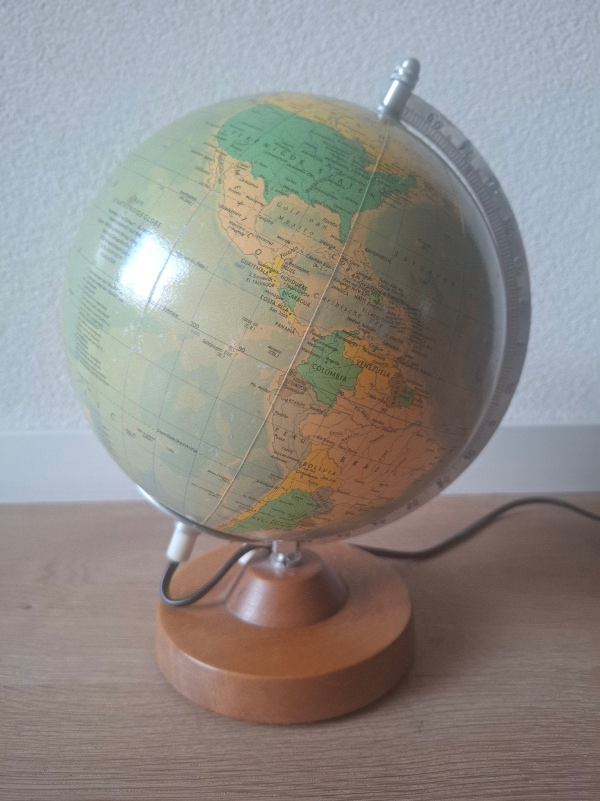 Vintage Räth Staatkundige Globe - Verlicht (1984), Ophalen of Verzenden, Verlicht
