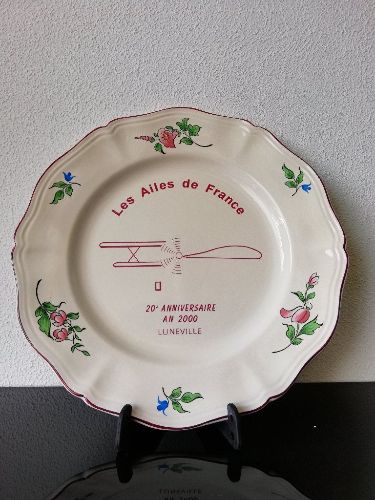 Wandbord Vliegtuig Luchtvaart Luneville Les Ailes de France, Ophalen of Verzenden, Kaart, Foto of Prent