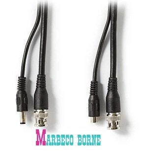 Verlengkabel, Camerakabel voor camera bewaking 20 meter, 10 meter of meer, Nedis, Nieuw, Info@marbeco.nl