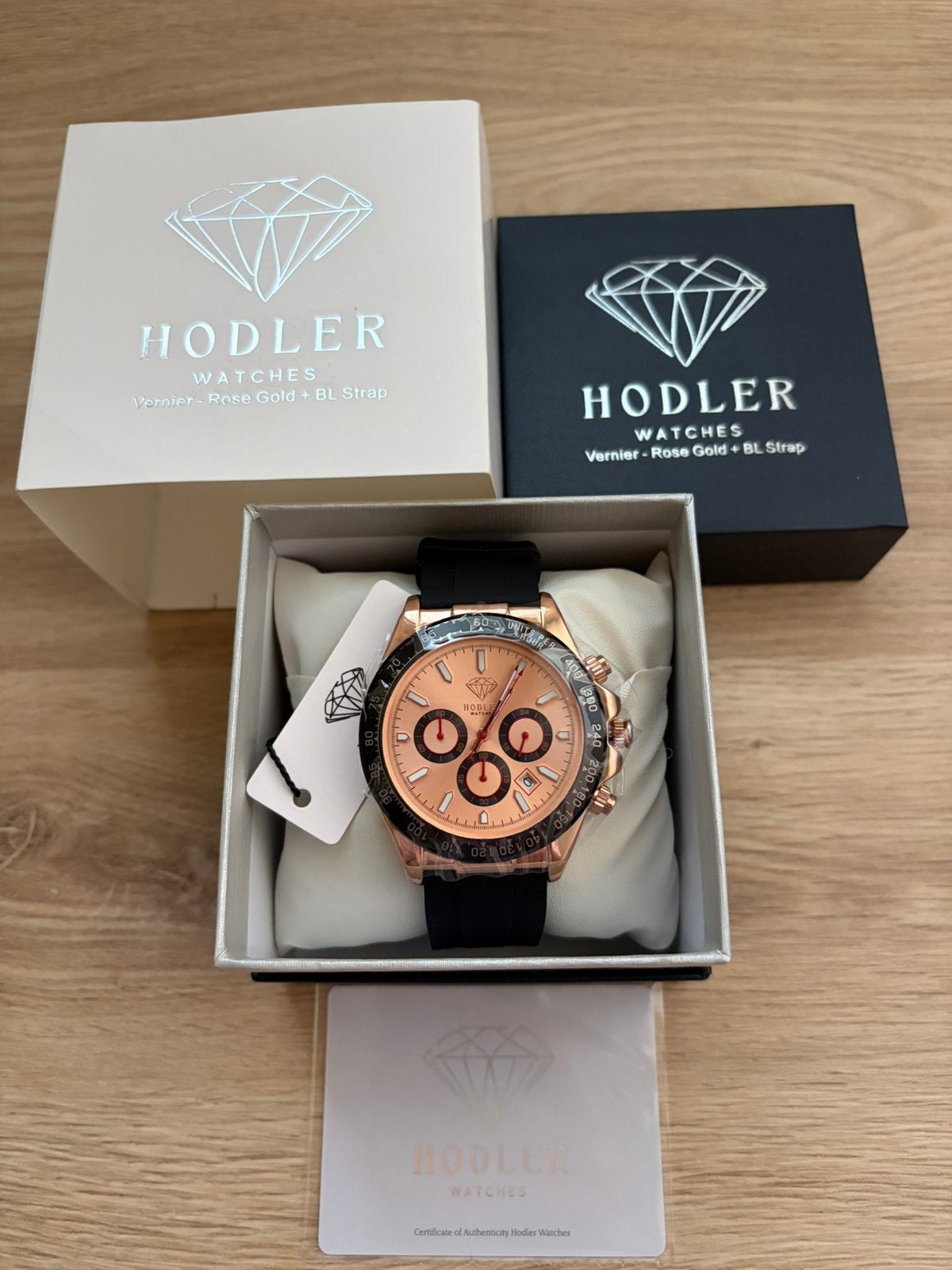 Hodler Vernier Rosegold kleur nieuw, Ophalen of Verzenden, Zo goed als nieuw, Leer, Overige merken