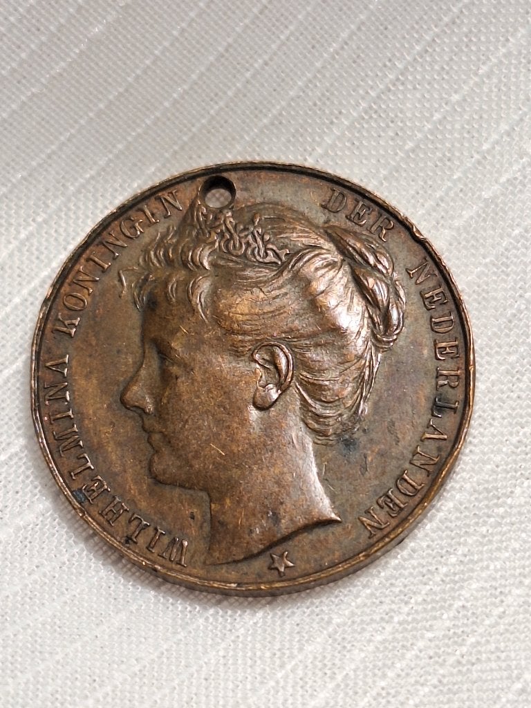 Wilhelmina penning 1898 (#48), Ophalen of Verzenden, Overige materialen, Nederland
