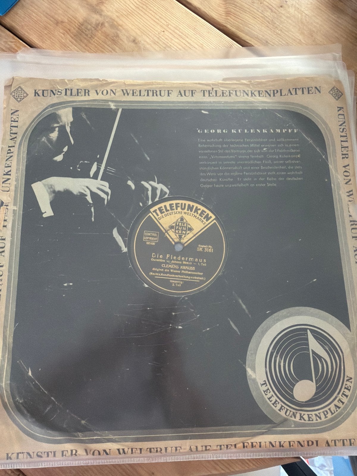 Telefunken Schelplaten - Die Fledermaus - SK 3161, Gebruikt, Overige genres, Overige formaten, Ophalen of Verzenden