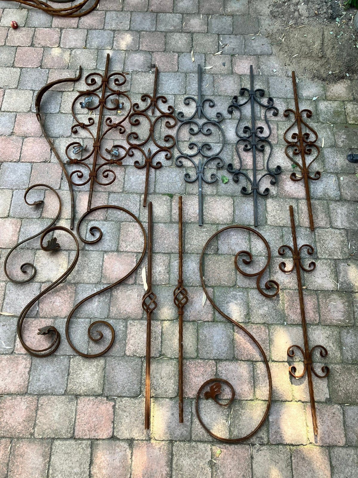 Siersmeedijzer, sierhekwerk onderdelen divers, Ophalen, Gebruikt, IJzer, Sierhekwerk