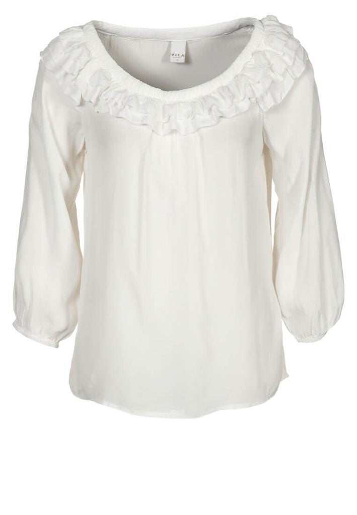 Wit Vila Isadora shirtje / top mt. M, Maat 38/40 (M), Wit, Vila, Ophalen of Verzenden
