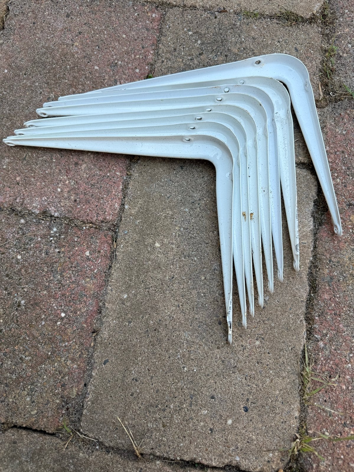 8 stuks witte plankdragers, gebruikt, Ophalen, Gebruikt, 100 tot 250 mm, Overige typen