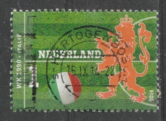 nvph 3191 WK voetbal 2014italië, Ophalen of Verzenden, Na 1940, Gestempeld