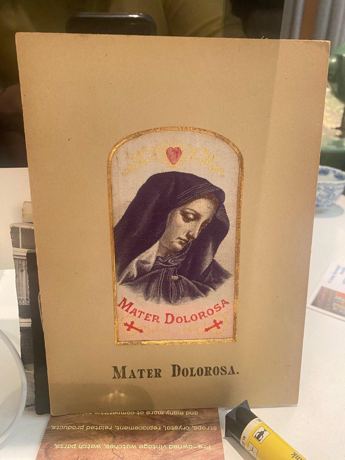 Vintage Mater Dolorosa Afbeelding - Religieuze Kunst, Antiek en Kunst, Ophalen of Verzenden