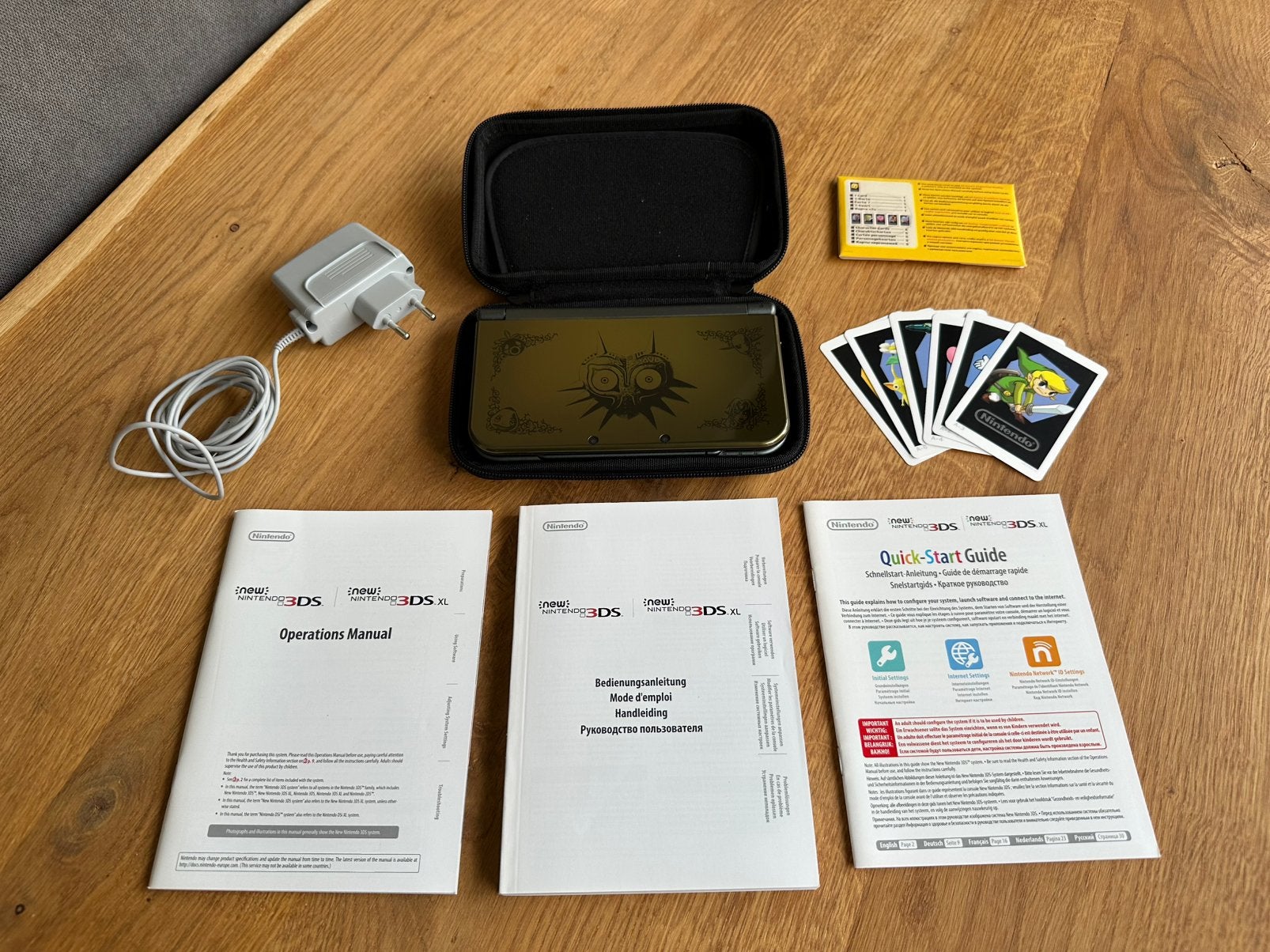 Nintendo 3DS XL Zelda Majora's Mask Limited Ed. als NIEUW, Spelcomputers en Games, Ophalen, Overige kleuren, 3DS XL, Zo goed als nieuw