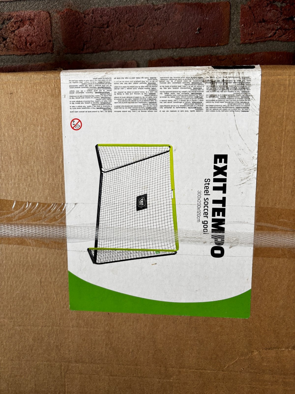 EXIT Tempo stalen voetbaldoel 300x200cm - groen/zwart, Ophalen, Nieuw