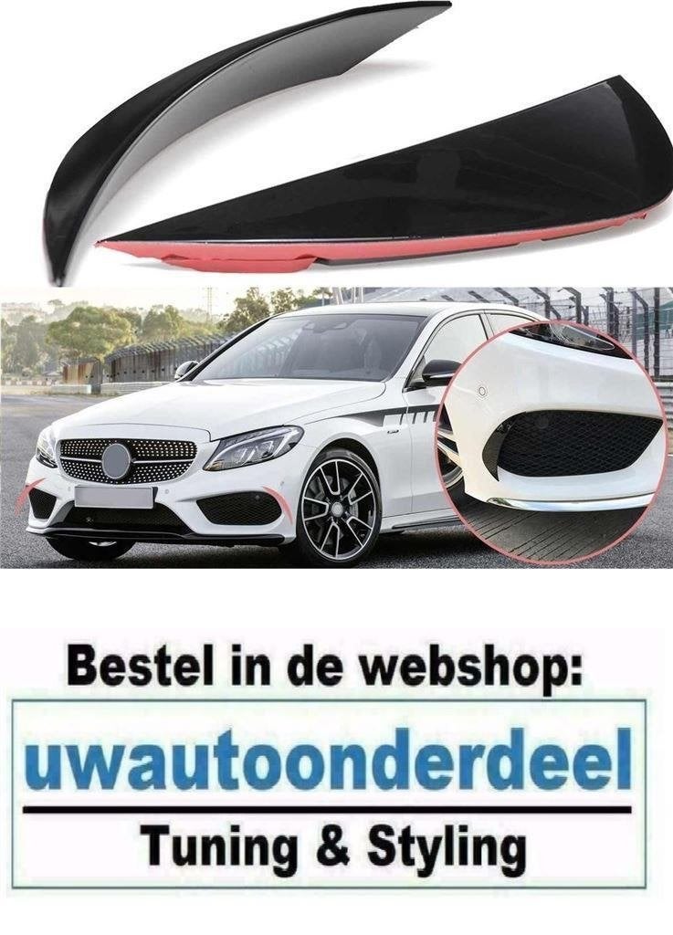 Canard Spoiler Front Voor Mercedes C Klasse W205 AMG Pack, Verzenden, Automotive Parts, A.parts@hotmail.nl, Trasmolenlaan 12 3447 GZ Woerden