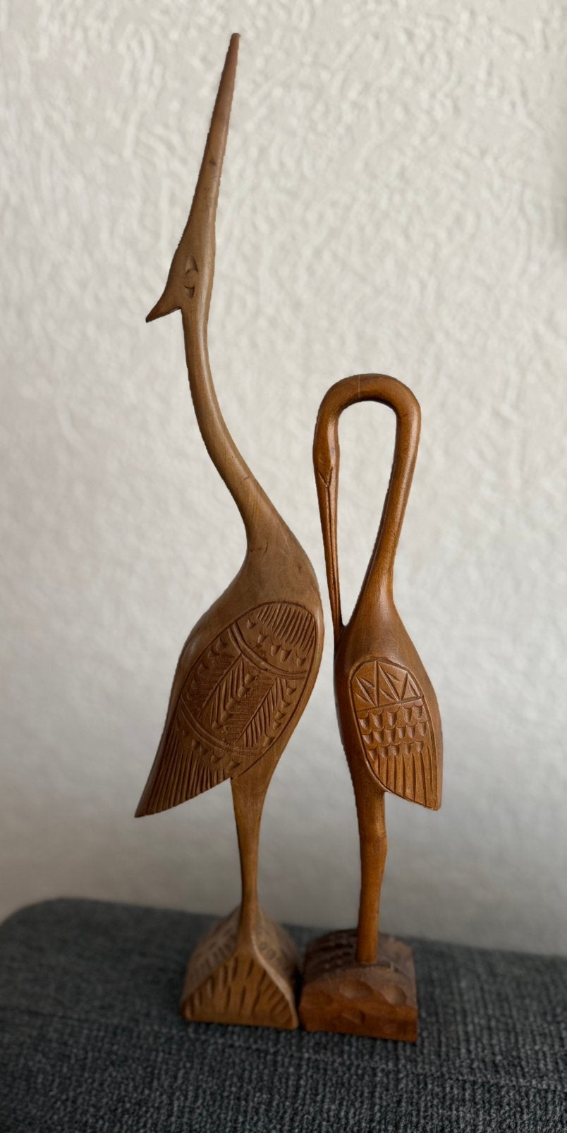 Houtsnijwerk reigers - Decoratieve vogelfiguren, Ophalen, Houtsnijwerk, Handgemaakt, 20 - 50 cm