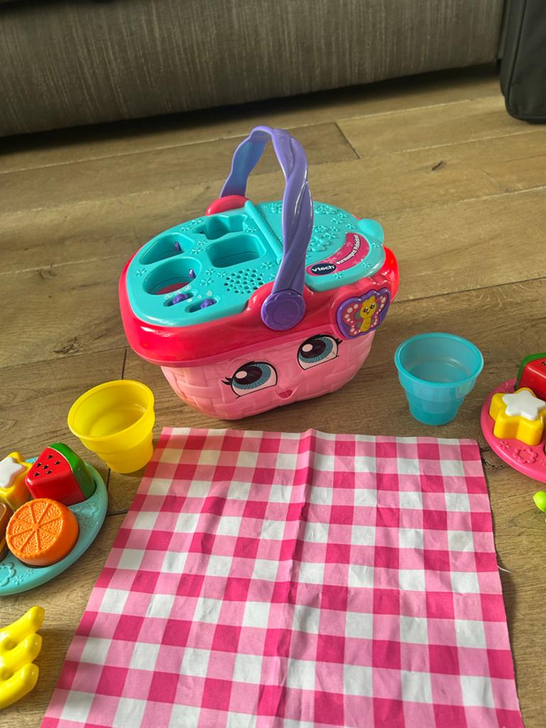 Vtech Vormenpret Picknickmand - Zo goed als nieuw, Kinderen en Baby's, Speelgoed | Vtech, Verzenden, Zo goed als nieuw, 6 maanden tot 2 jaar
