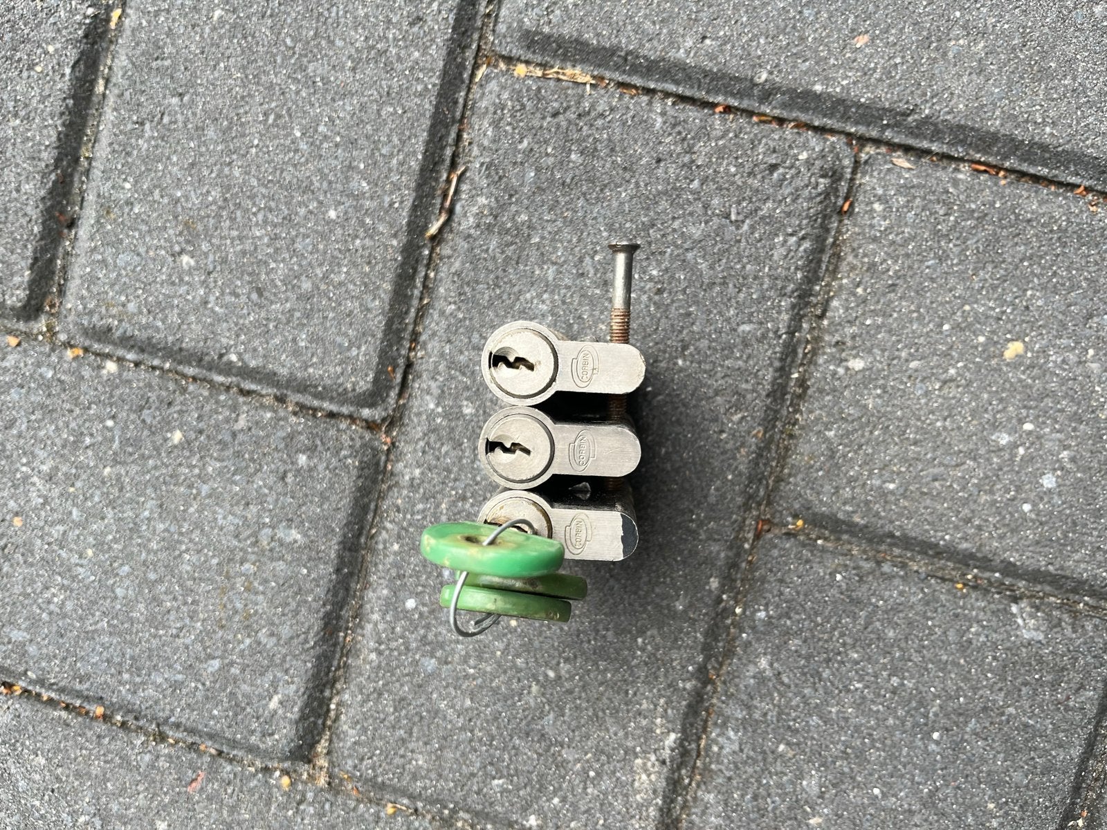 Set van 3 gelijksluitende cilinders 30/30 met 3 sleutels, Ophalen of Verzenden, Gebruikt, Overige materialen, Slot