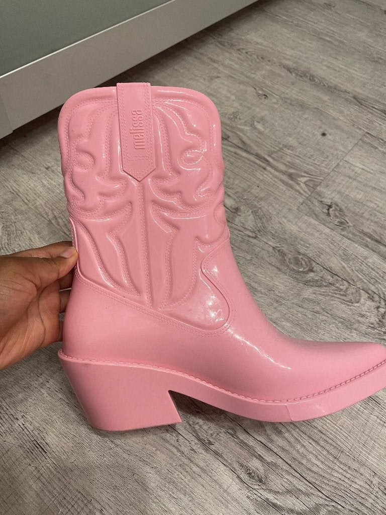 Melissa Cowboy-/Bikerlaarsjes (roze regenlaarzen) maat 38, Ophalen, Melissa, Regenlaarzen, Roze