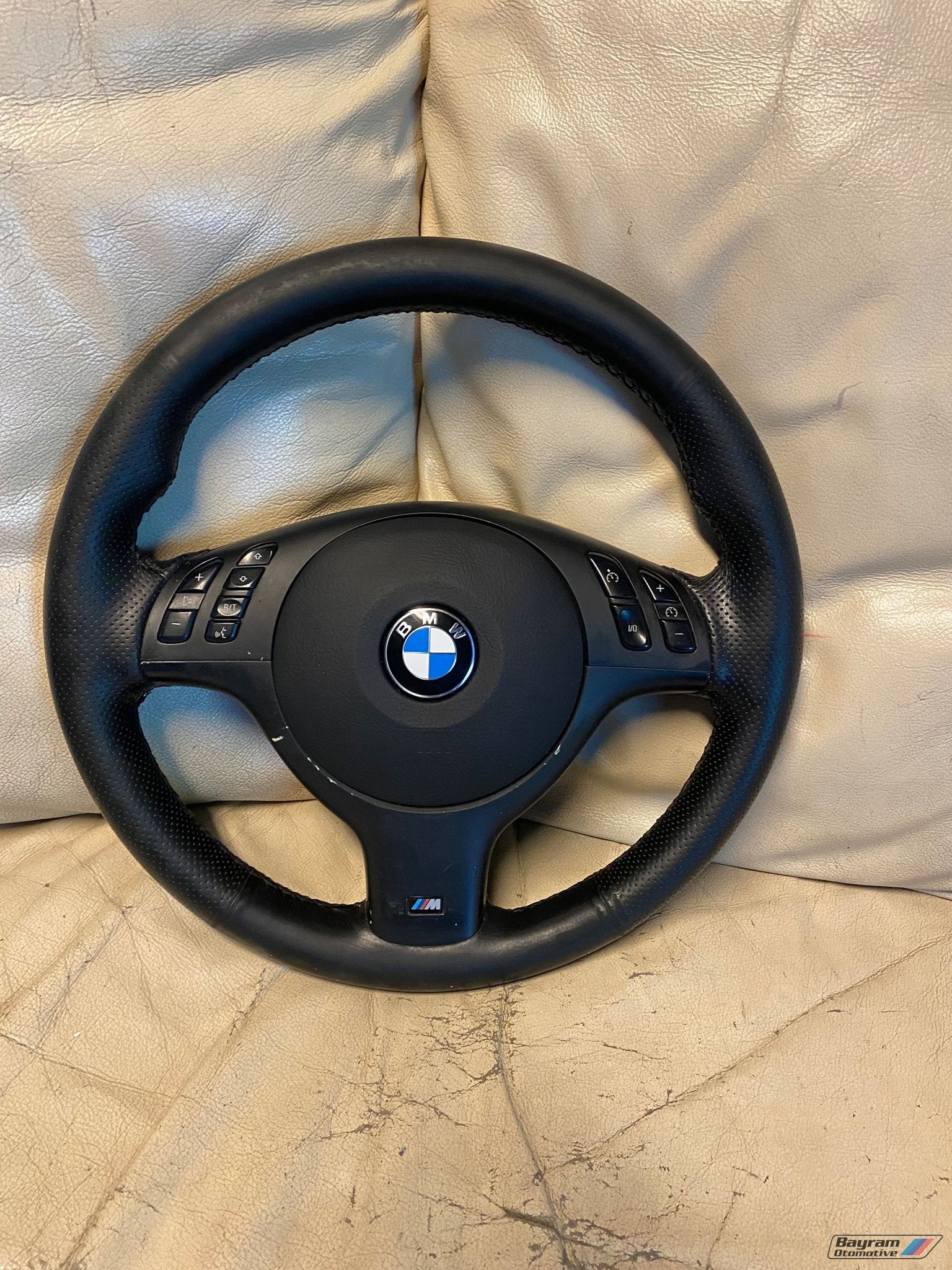 Bmw M3 stuur m5 zwart leder E46 E39 E53 x5 sportstuur 3-seri, Gebruikt, -, -, Ophalen of Verzenden