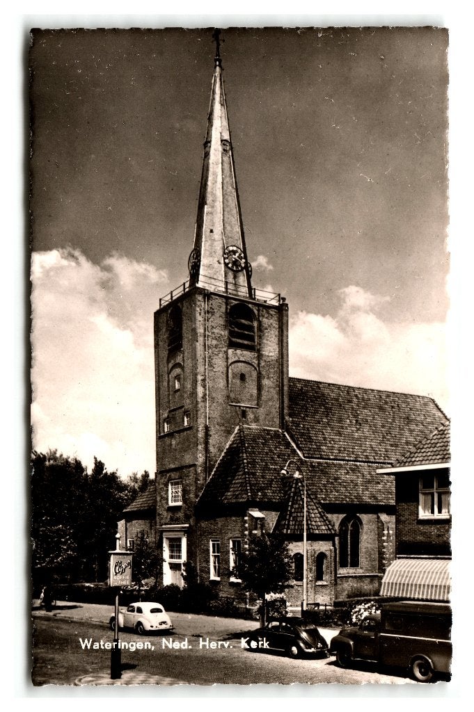 Wateringen, Ned.Herv.Kerk, Verzamelen, Ansichtkaarten | Nederland, Verzenden, 1940 tot 1960, Ongelopen, Zuid-Holland