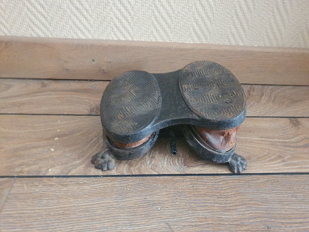 Antiek gietijzeren voeten pompje / blaasbalg, Ophalen of Verzenden