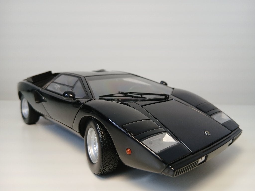 Kyosho Lamborghini Countach LP400 - 1:18 - 08321BK, Ophalen of Verzenden, Zo goed als nieuw, Auto, Kyosho