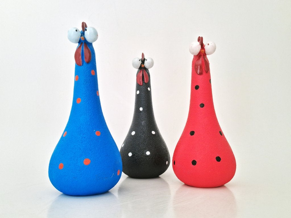 decoratie kippen figuren, Verzamelen, Beelden en Beeldjes, Verzenden, Gebruikt, Dier