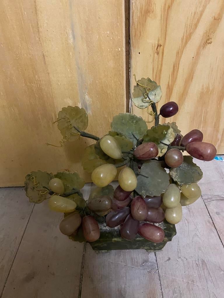 Vintage Chinese Jade Druiven Bonsai Boom Decoratie, Antiek en Kunst, Antiek | Woonaccessoires, Ophalen