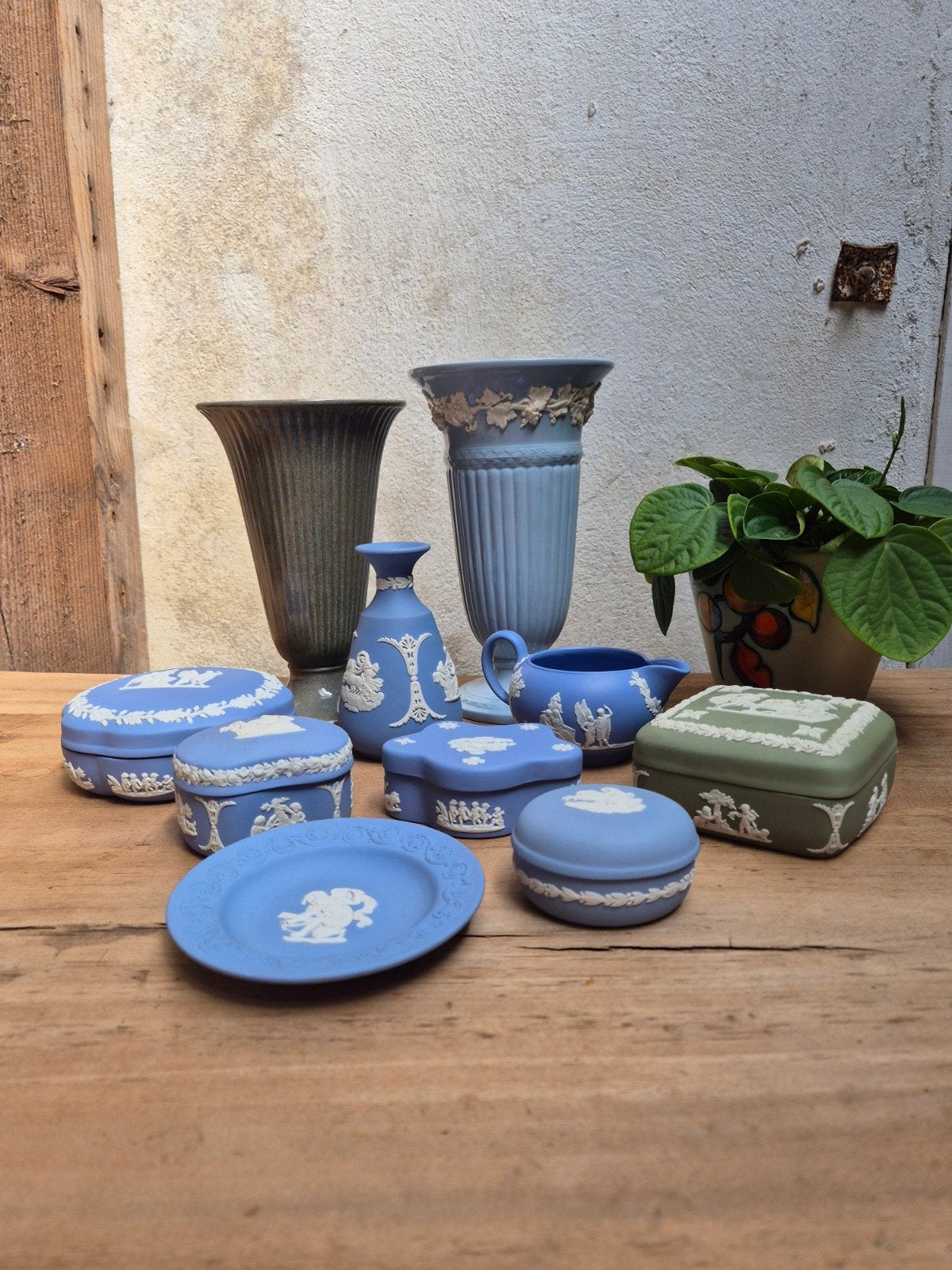 Wedgwood Jasperware Collectie - Blauwe en Groene Items, Ophalen of Verzenden