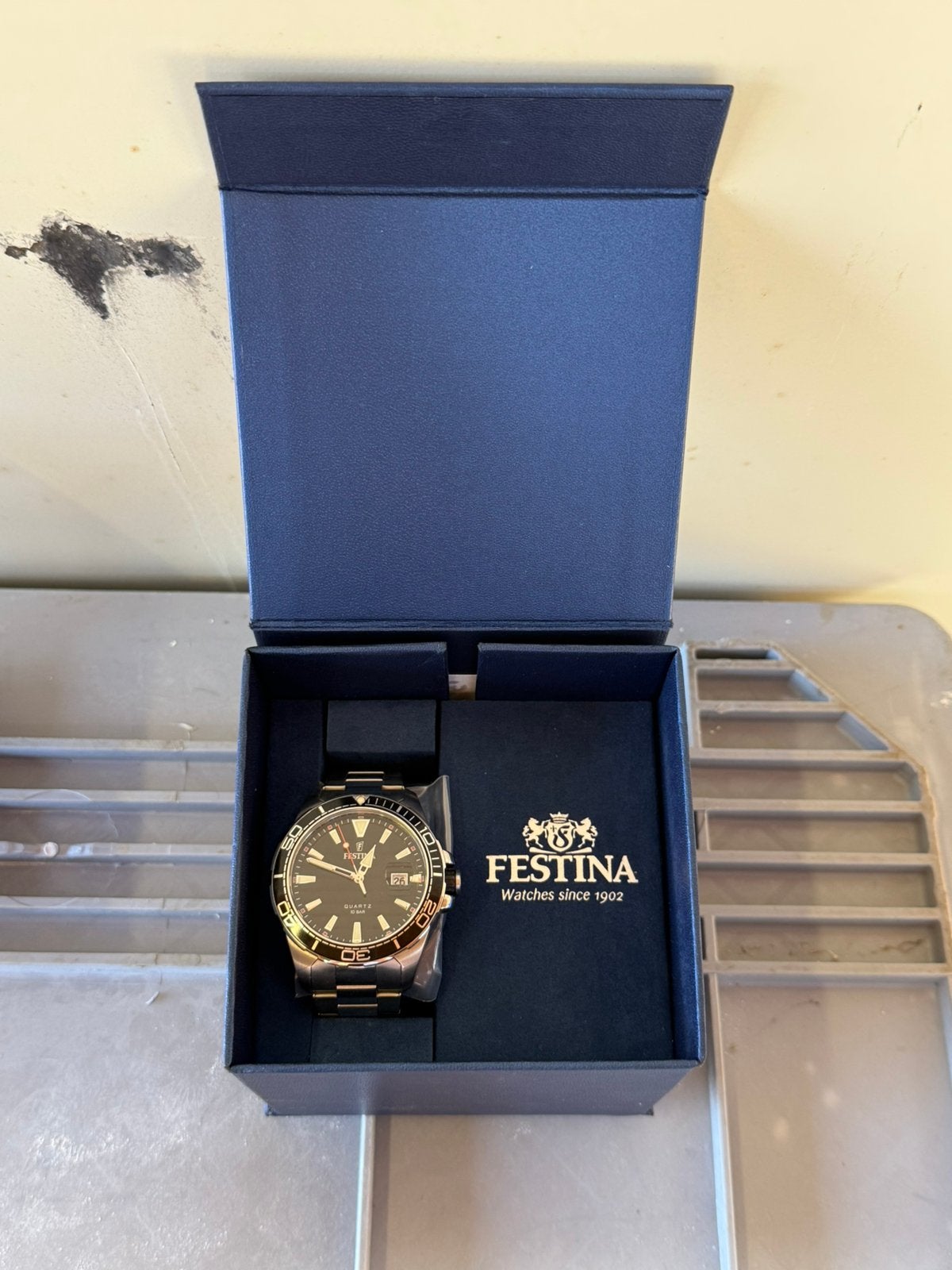 Festina prestige horloge, Sieraden, Tassen en Uiterlijk, Horloges | Heren, Gebruikt, Polshorloge, Overige merken, Staal, Ophalen of Verzenden