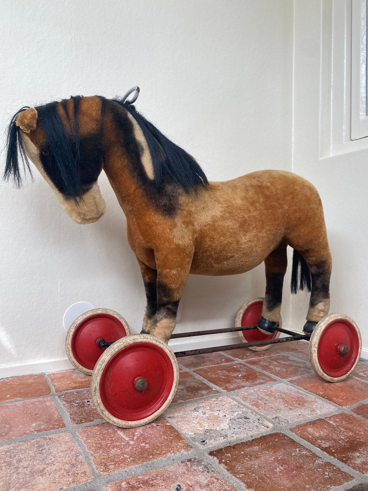 Steiff - Reit-Pony - Knop/Vaantje/Geluid!, Ophalen of Verzenden