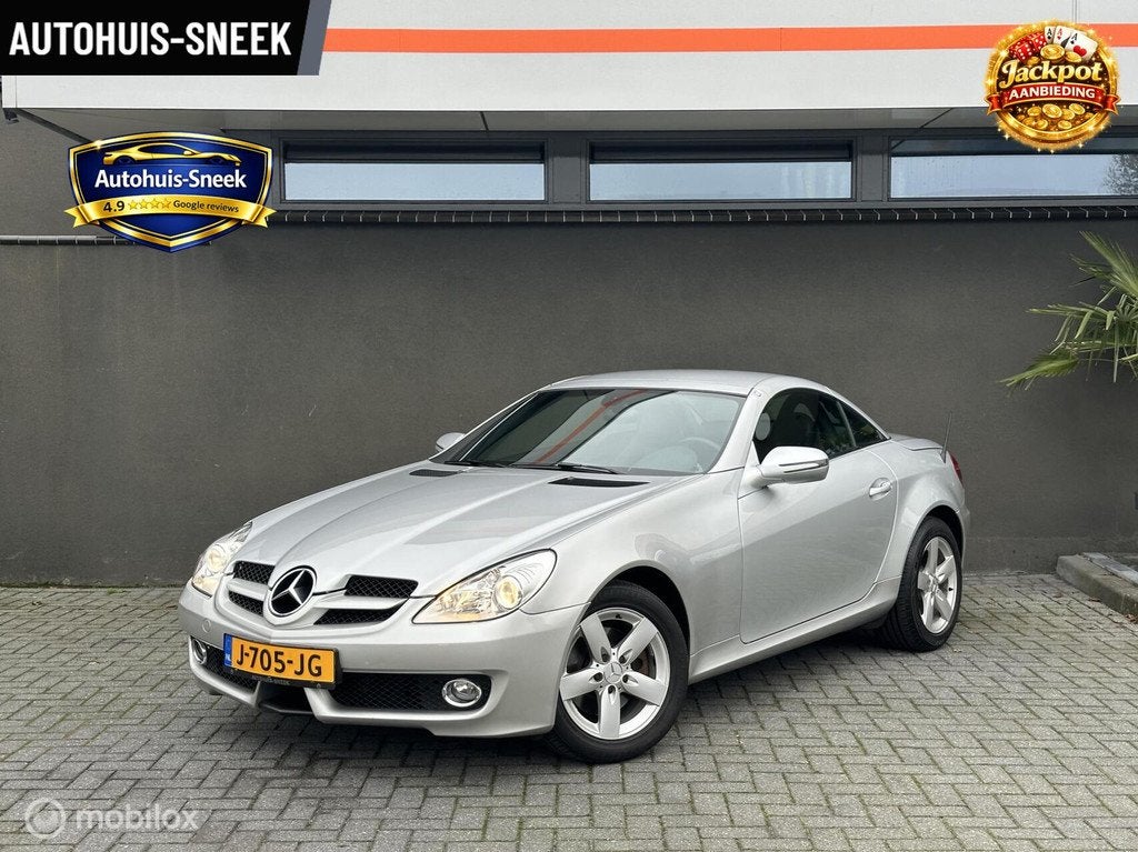 Mercedes SLK-klasse 200 K. Prestige Plus | Leer | Stoelverw., Auto's, 13 km/l, Achterwielaandrijving, Gebruikt, 4 cilinders