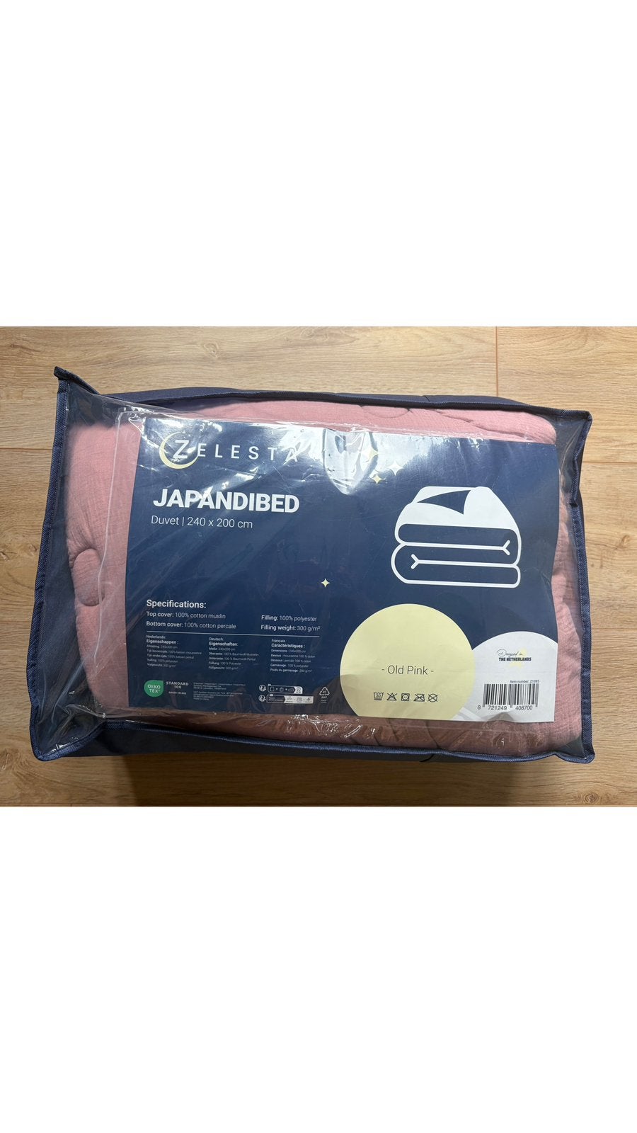 Zelesta japanibed katoenen deken nieuw, Verzenden, Roze, Nieuw, 240 cm